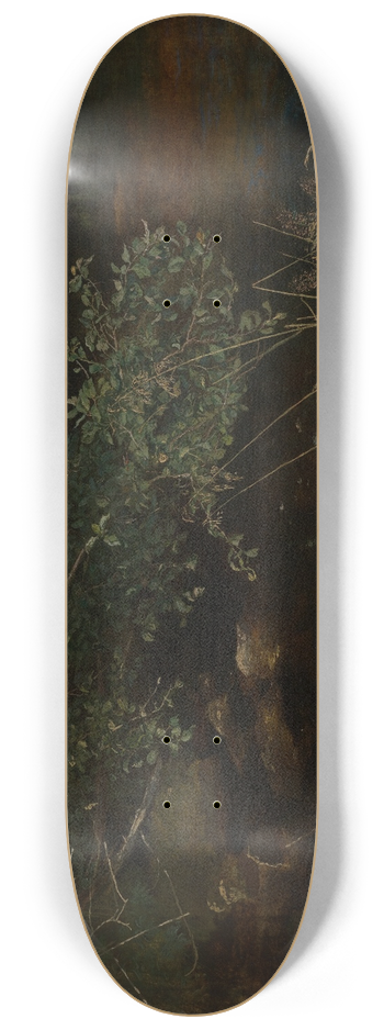 Hans Thoma - Bachufer mit Gebsch und Grsern 8.25 inch art skate deck