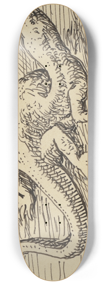 Hans Thoma - Eidechse 8.25 inch art skate deck