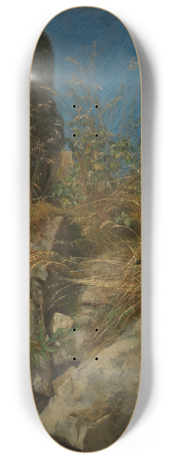 Hans Thoma - Grser zwischen Felsen 8.25 inch art skate deck