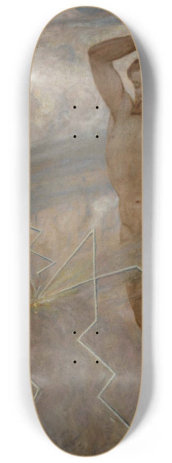 Hans Thoma - Juli (der Donnergott Thor) 8.25 inch art skate deck