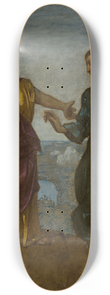 Hans Thoma - Temptation of Christ 8.25 inch art skate deck