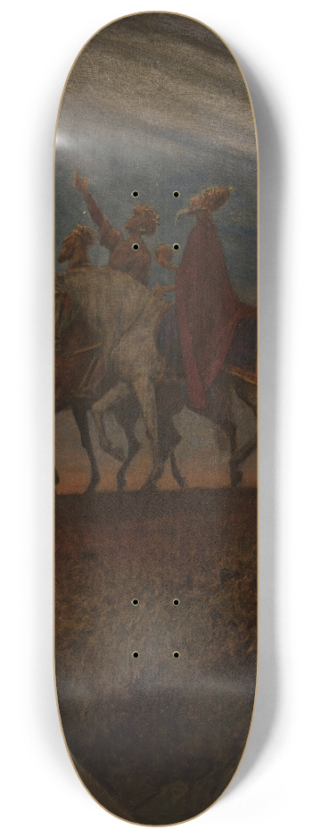 Hans Thoma - Three Magi on the way to Bethlehem 8.25 inch art skate deck