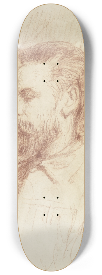 Hans Von Mares - Portrait of Peter Bruckmann 8.25 inch art skate deck
