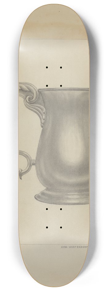 Hans Westendorff - Silver Mug 8.25 inch art skate deck