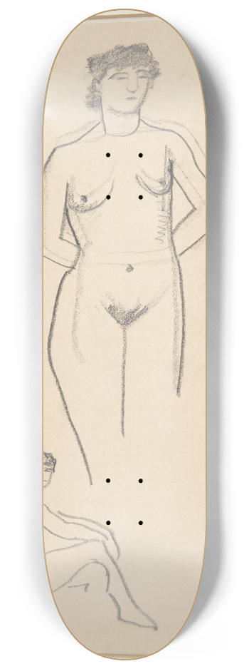 Harald Giersing - Stende og siddende kvindelig model 8.25 inch art skate deck
