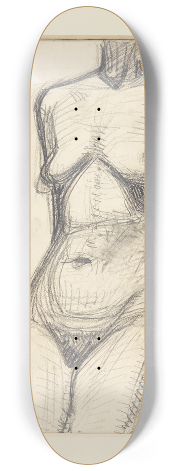 Harald Giersing - Torso af kvindelige model 8.25 inch art skate deck