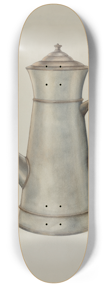 Harry Mann Waddell - Pewter Coffee Pot 8.25 inch art skate deck