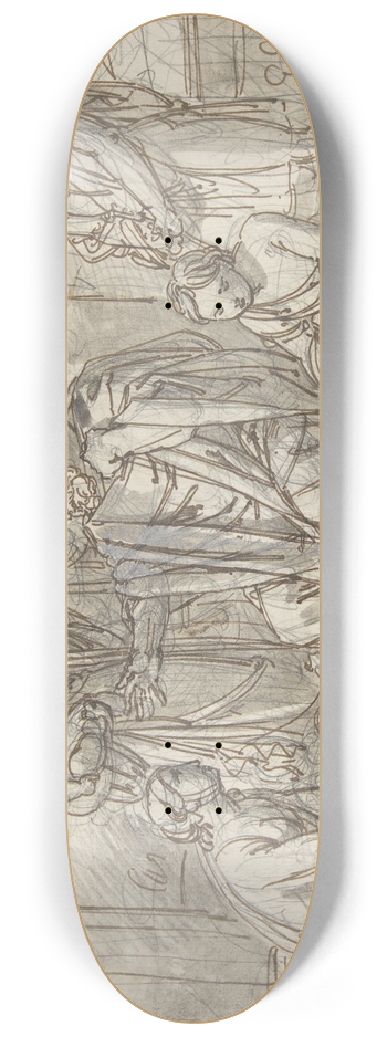 Heinrich Friedrich Fger - Belisarius Begging for Alms 8.25 inch art skate deck