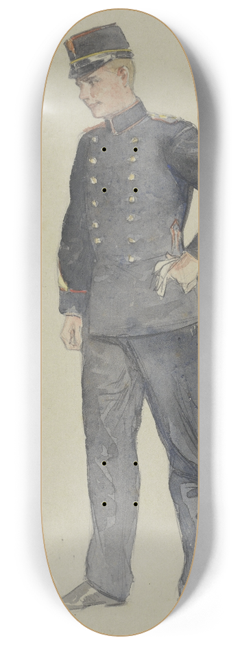 Heinrich M. Krabb - Staande sergeant 8.25 inch art skate deck