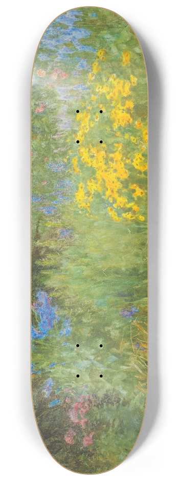 Helen Allingham - In a Surrey garden, Brook, near Witley 8.25 inch art skate deck