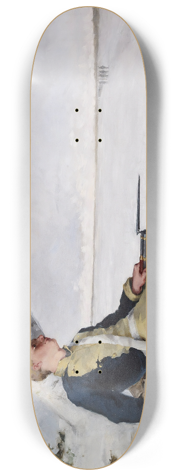Helene Schjerfbeck - Wounded Warrior In The Snow 8.25 inch art skate deck