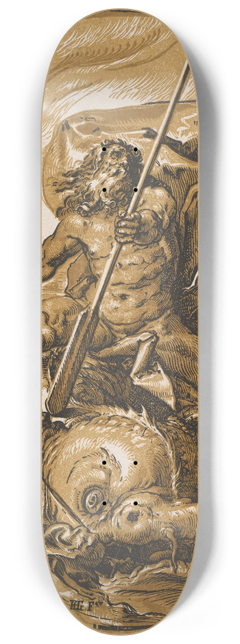 Hendrick Goltzius - Oceanus 8.25 inch art skate deck