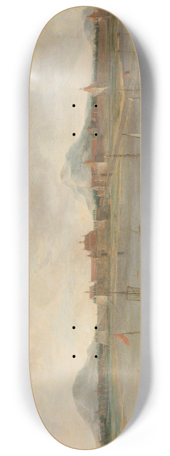 Hendrick Jacobsz. Dubbels - View of Batavia 8.25 inch art skate deck