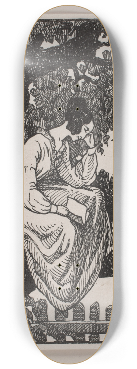 Alexander Blom - Vignette til H Hertz Posthuset i Hirschholm 8.25 inch art skate deck