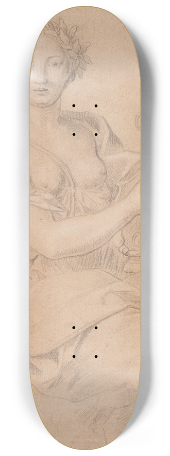 Hendrik Krock - Lyrespillende muse (Erato) 8.25 inch art skate deck
