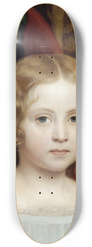Hendrik Scheffer - Portrait prsum de Jeanne Scheffer 8.25 inch art skate deck
