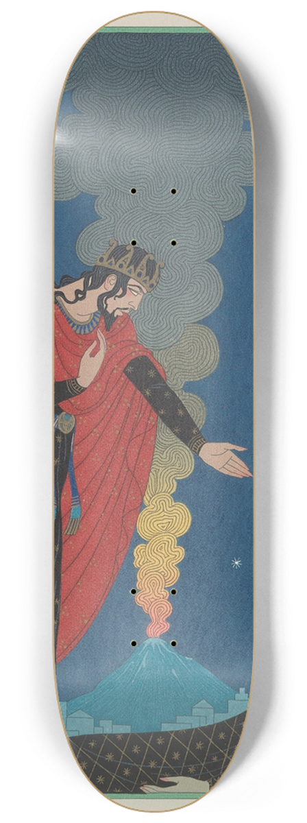 George Barbier - Empedocles and Panthea 8.25 inch art skate deck