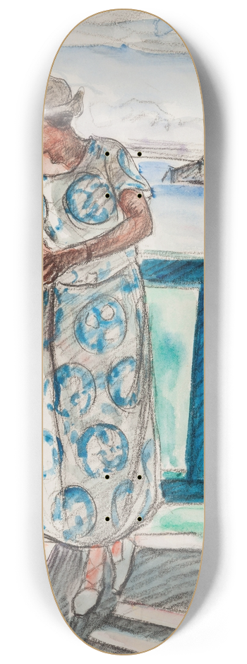 Henri Lebasque - Femme au balcon 8.25 inch art skate deck