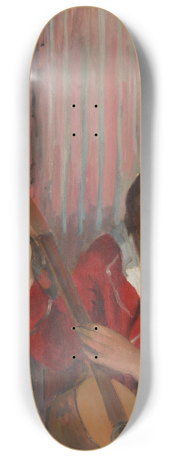 Henri Lebasque - Pierre Lebasque jouant de la guitare 8.25 inch art skate deck