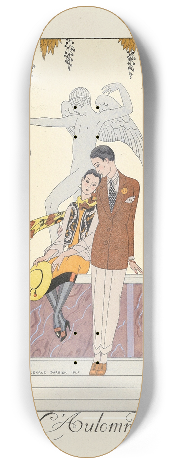George Barbier - LAutomne (Autumn) 8.25 inch art skate deck