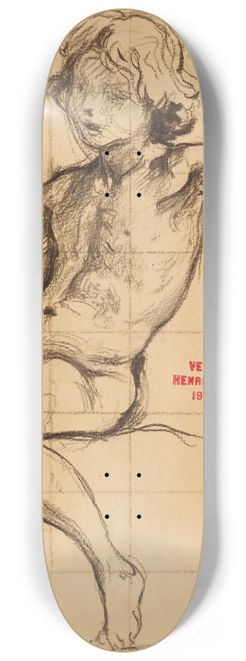 Henri Leopold Lvy - Etude denfant assis 8.25 inch art skate deck