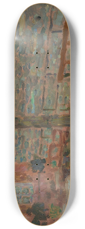 Henri Le Sidaner - Le caf au bord du lac 8.25 inch art skate deck