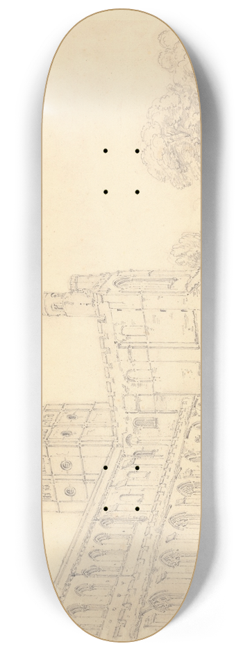 Henry Edridge - St. Albans Abbey 8.25 inch art skate deck