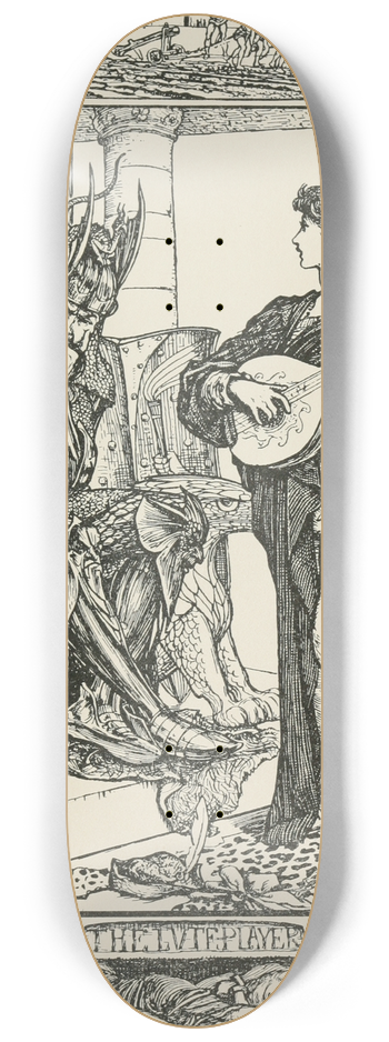 Henry Justice Ford - The Lute Player 8.25 inch art skate deck