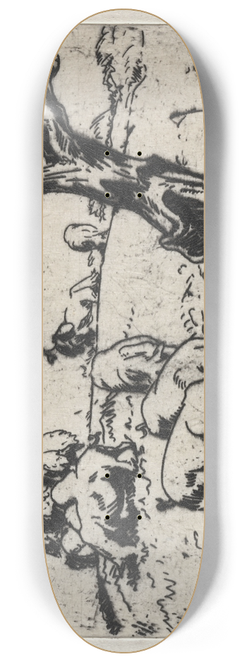 Henry Keller - Pigs in Orchard 8.25 inch art skate deck