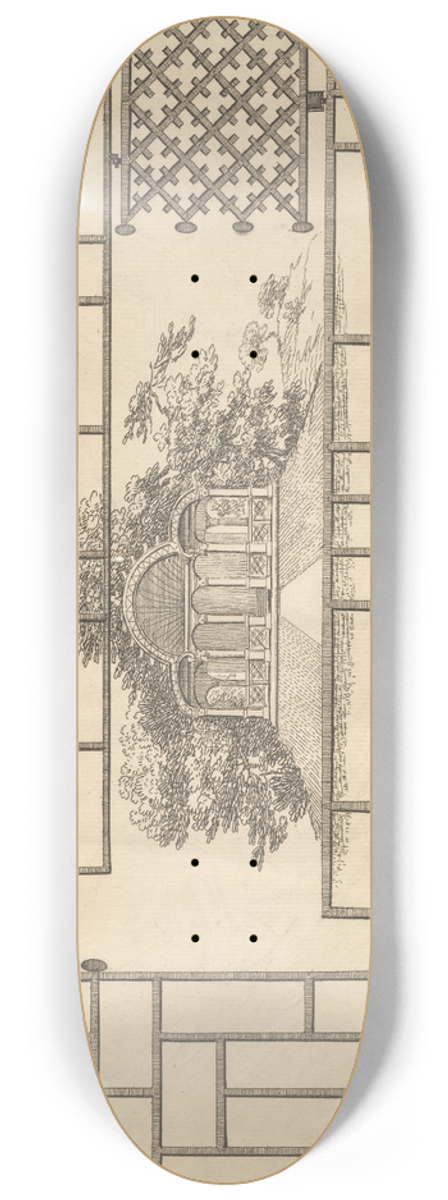 George Bickham the Elder - Oblong Paling. A Door. Parallel railing 8.25 inch art skate deck