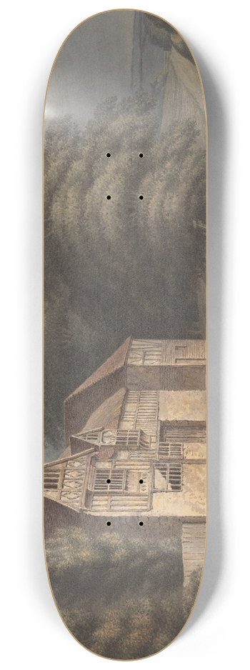 Henry Morton - Old Buildings at Hastings 8.25 inch art skate deck