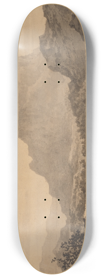 Alexander Cozens - Mountainous Landscape 8.25 inch art skate deck