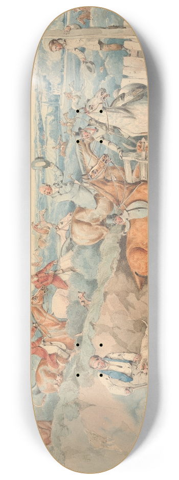 Henry Thomas Alken - Foxhunting; Gone Away 8.25 inch art skate deck