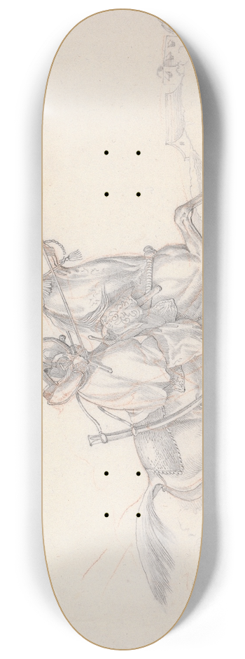 Henry Thomas Alken - Scraps, no. 33: Mounted Mameluke Brandishing a Sword 8.25 inch art skate deck