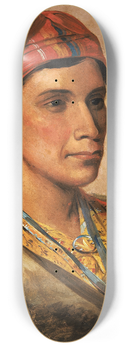 George Catlin - Bread, Chief of The Tribe 8.25 inch art skate deck