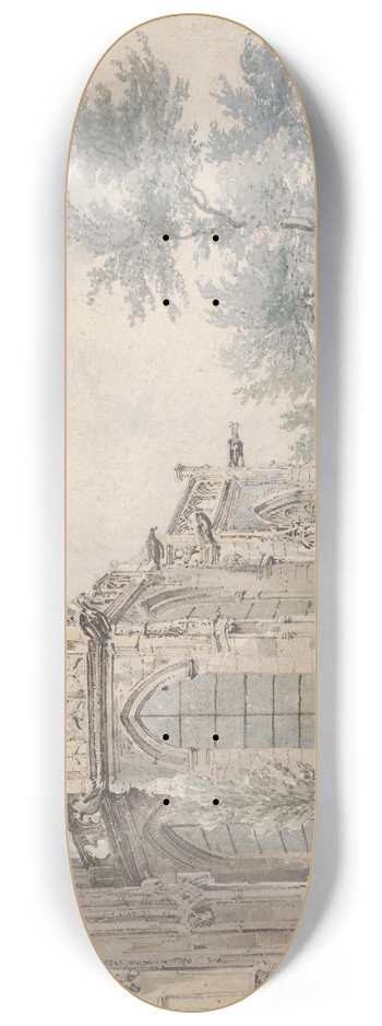 Henry William Burgess - St. Jacques, Dieppe 8.25 inch art skate deck