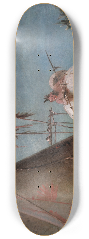 George Catlin - Comanche Lodge of Buffalo Skins 8.25 inch art skate deck