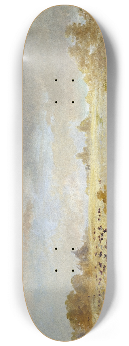 George Catlin - Elk Grazing on an Autumn Prairie 8.25 inch art skate deck