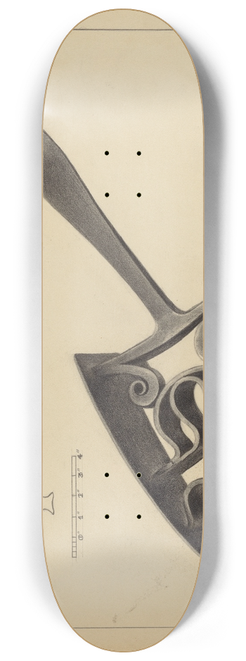 Herman Bader - Flat Iron Holder 8.25 inch art skate deck