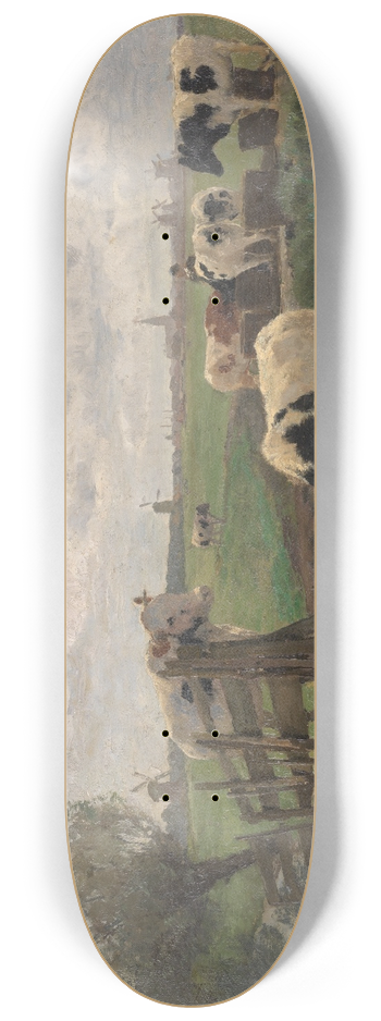 Hermann Baisch - Rinder an der Trnke bei Overschie 8.25 inch art skate deck