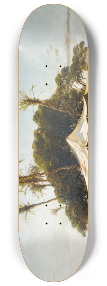 Hermann David Salomon Corrodi - A camp in the desert 8.25 inch art skate deck