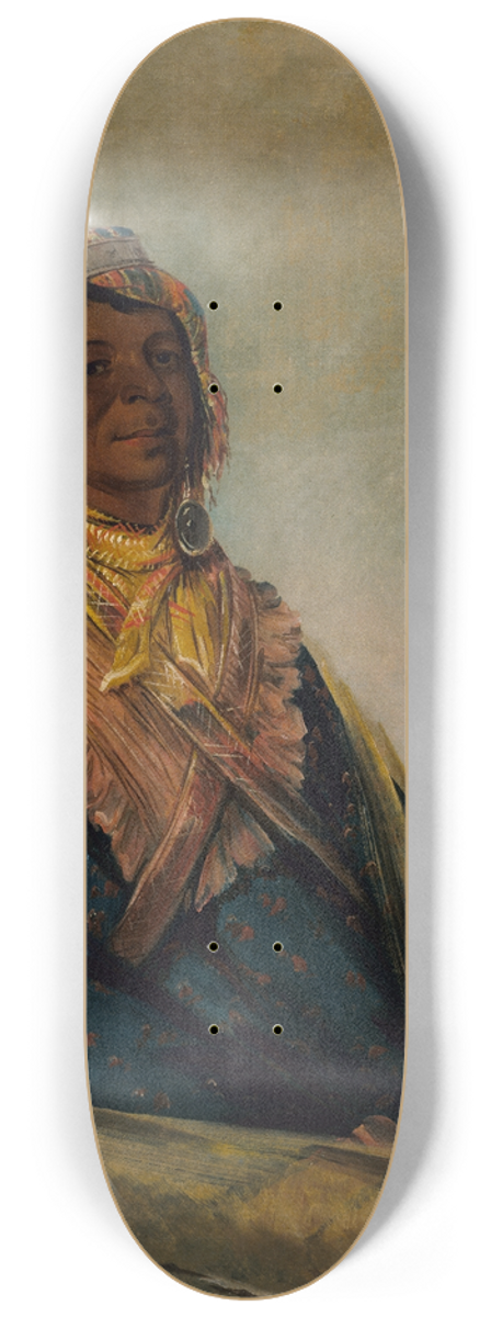 George Catlin - Hl-Te-Ml-Te-Tz-Te-Nek-Ee, Sam Perryman 8.25 inch art skate deck