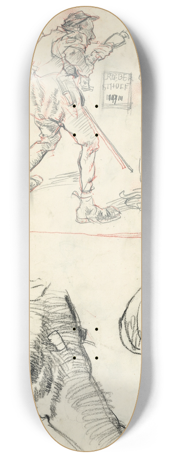 Hermann Groeber - Studienblatt 8.25 inch art skate deck