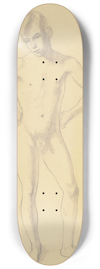 Hermann Lismann - Male nude 8.25 inch art skate deck