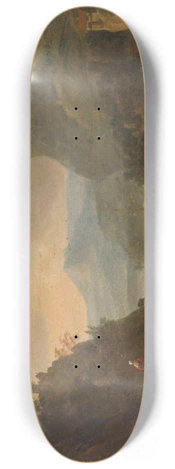 Herman Saftleven - Riviergezicht in een bergachtige streek 8.25 inch art skate deck