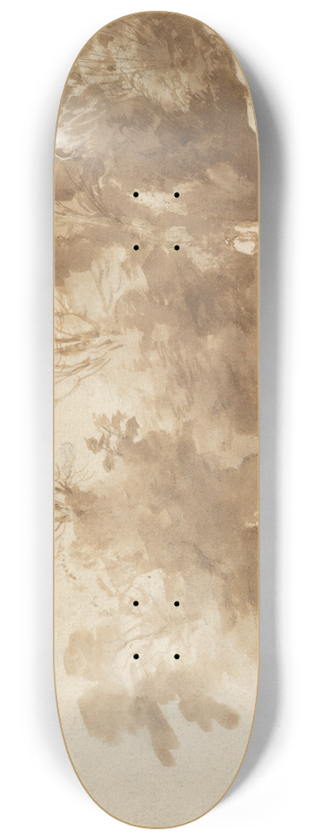 Herman van Swanevelt - Landscape with Trees and Figures 8.25 inch art skate deck