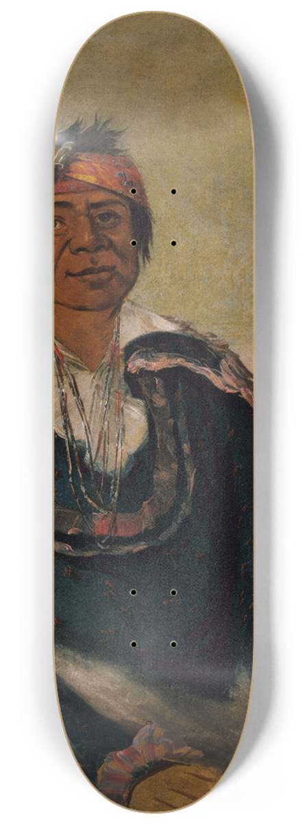 George Catlin - Ni-C-Man, The Answer, Second Chief 8.25 inch art skate deck