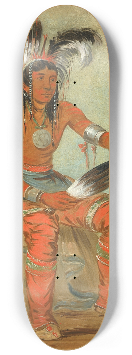 George Catlin - On-daig, The Crow, a Dandy 8.25 inch art skate deck