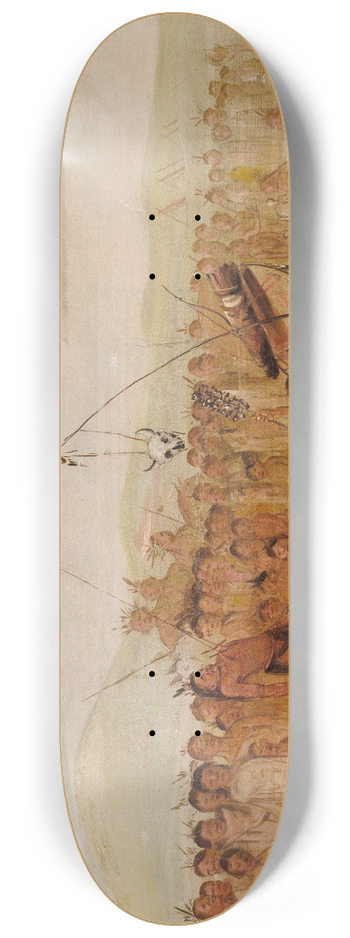 George Catlin - Self-Torture In a Sioux Religious Ceremony 8.25 inch art skate deck