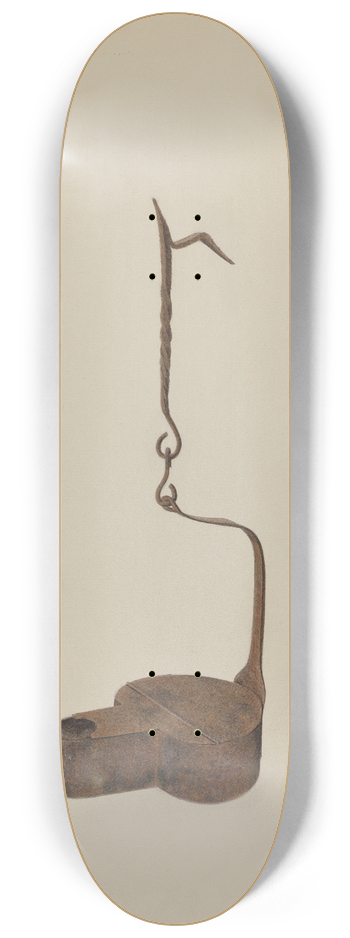 H. Langden Brown - Wrought Iron Betty Lamp 8.25 inch art skate deck